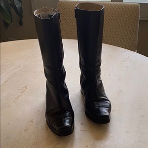 Jimmy Choo black leather boots